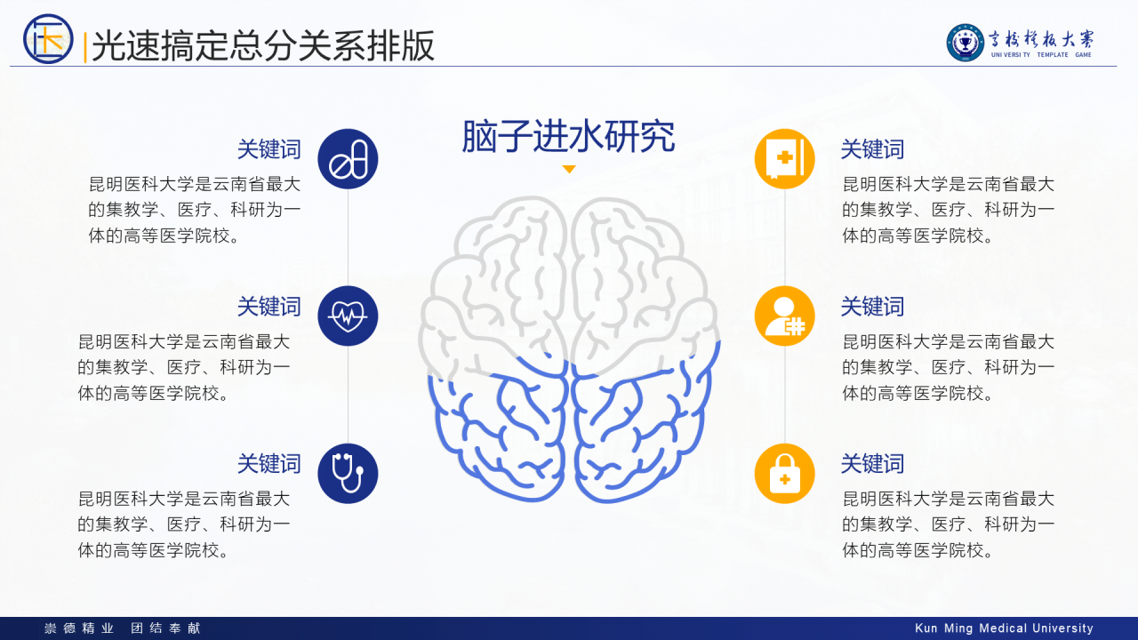 多色简约风医科大学毕业生论文答辩PPT案例
