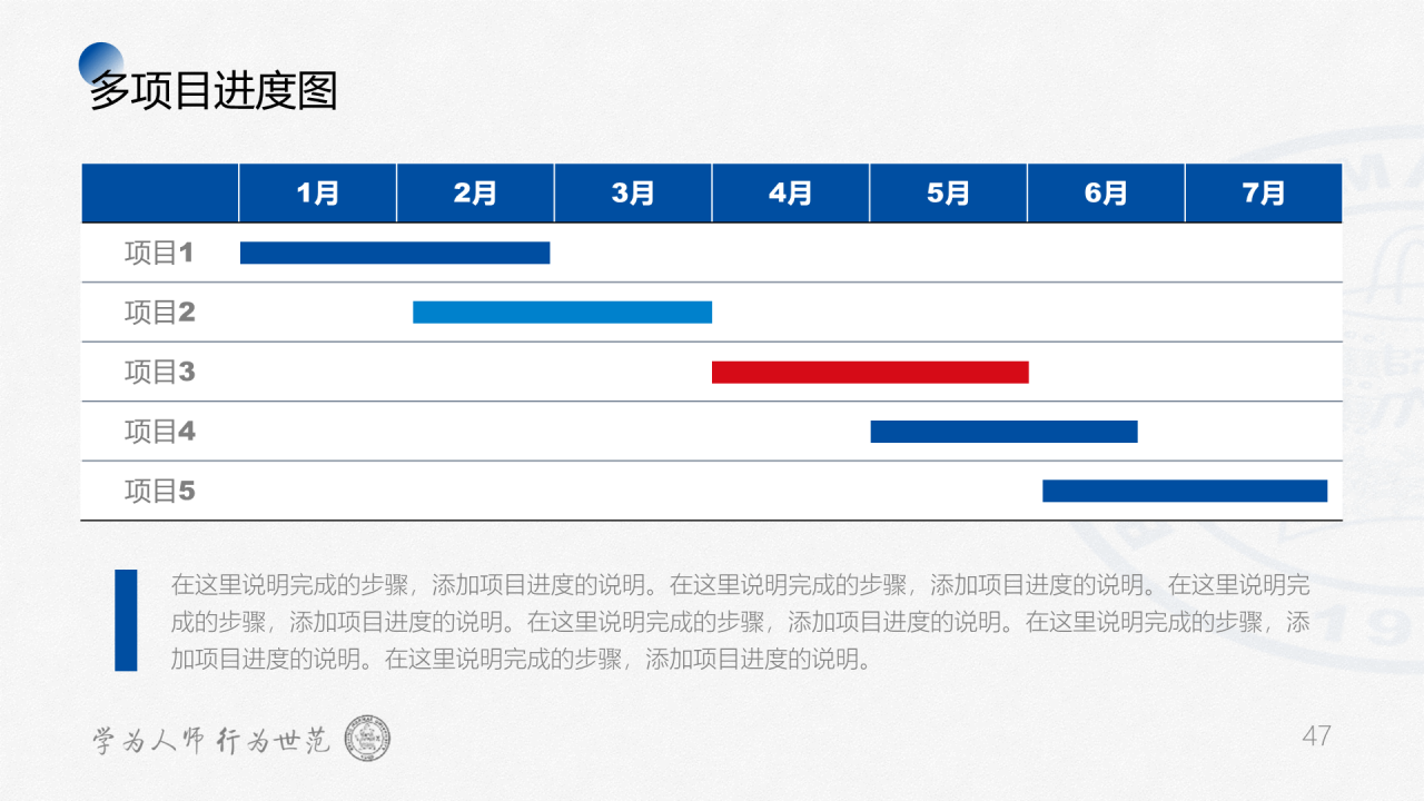 蓝色简约师范大学毕业答辩通用PPT模板下载