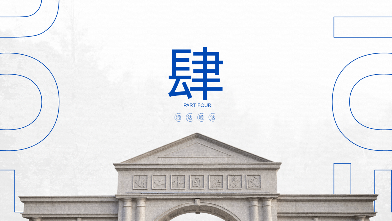 白色简约外国语学院毕业答辩汇报PPT下载