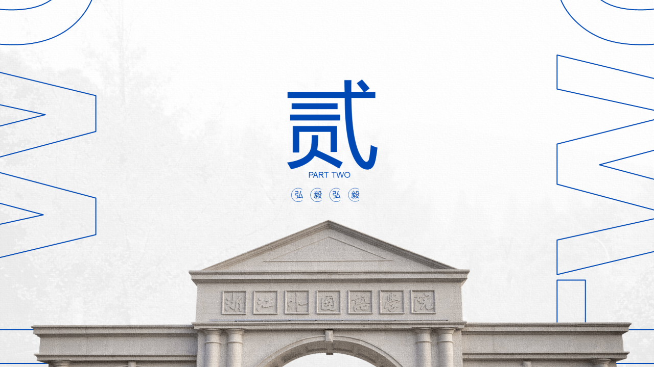 白色简约外国语学院毕业答辩汇报PPT下载