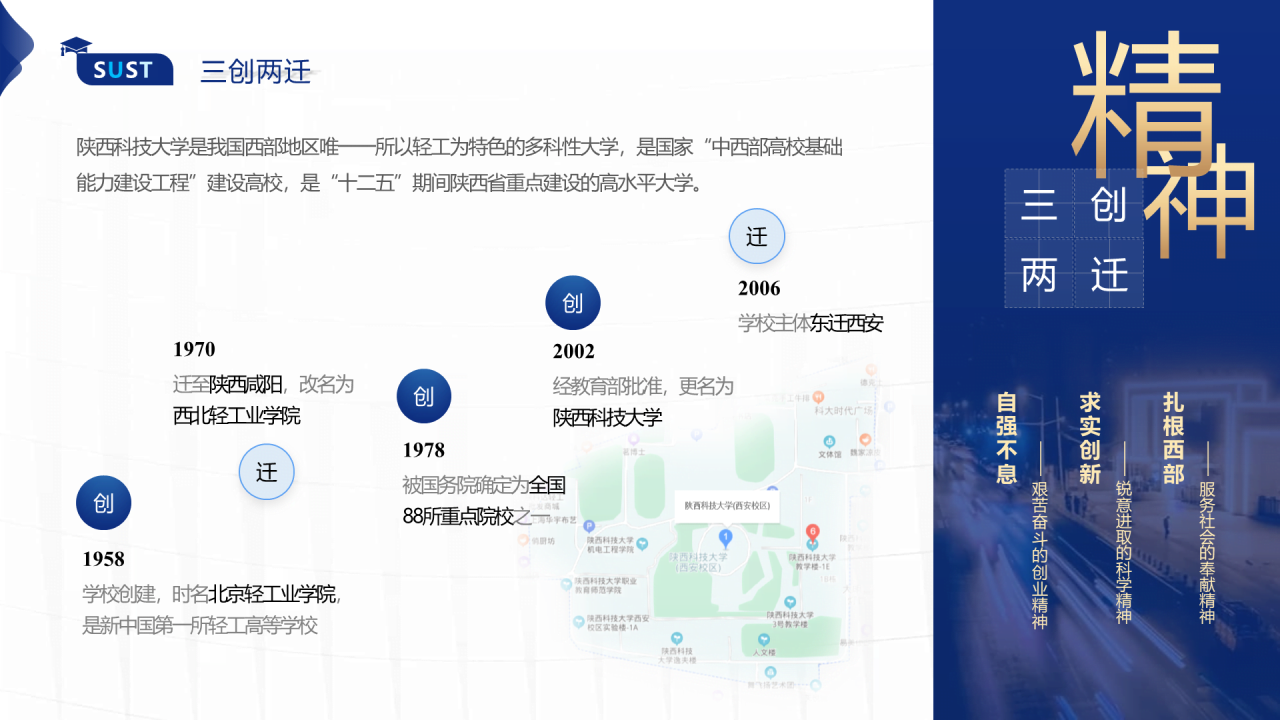 蓝色简约风科技大学毕业答辩报告PPT模板
