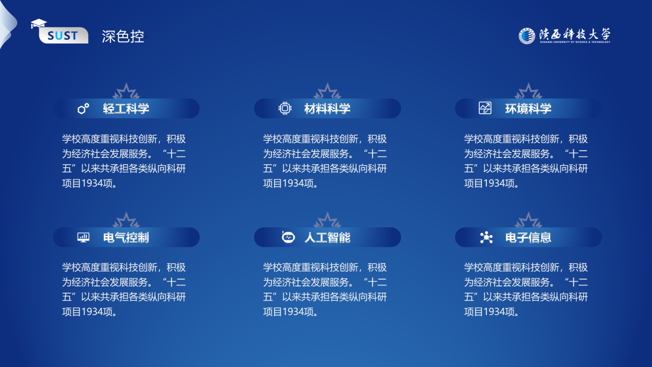 蓝色简约风科技大学毕业答辩报告PPT模板