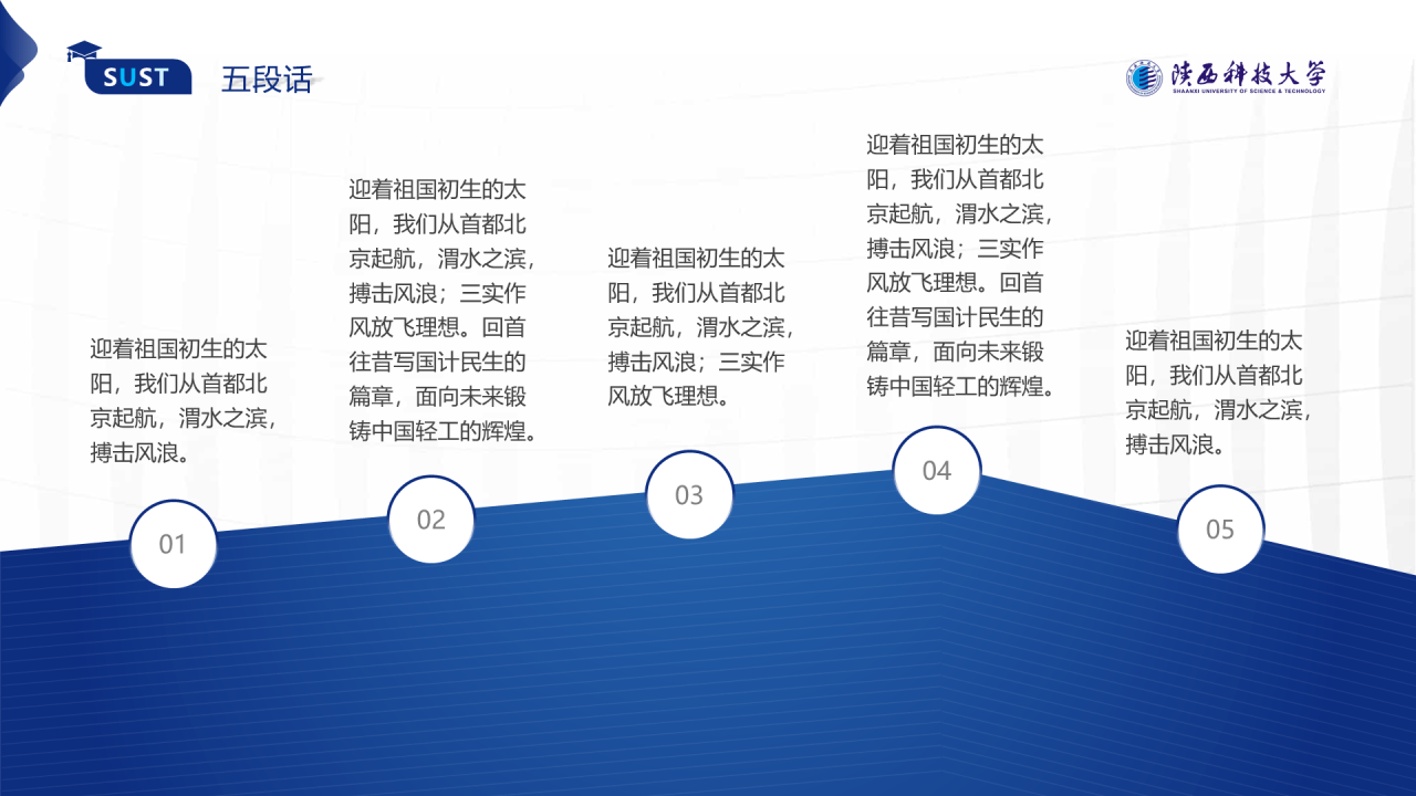 蓝色简约风科技大学毕业答辩报告PPT模板