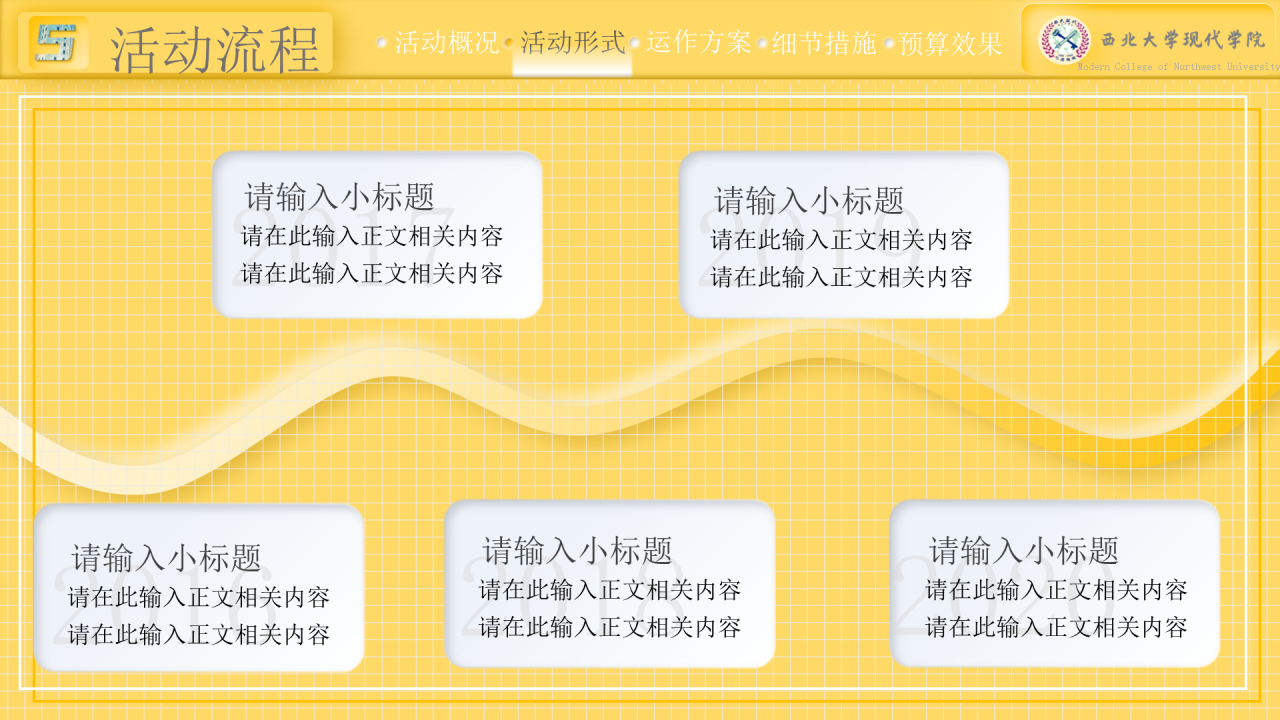 黄色简约西北大学现代学院毕业论文答辩PPT模板