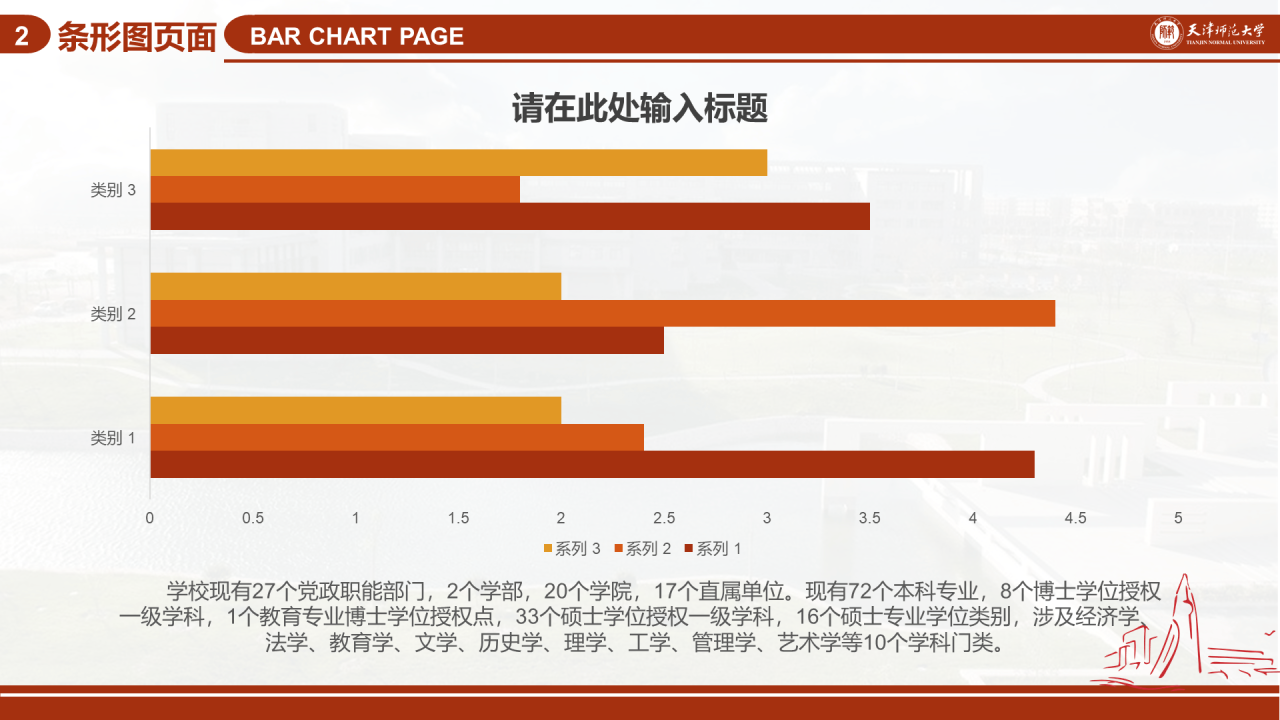 红色简约天津师范大学毕业答辩PPT模板