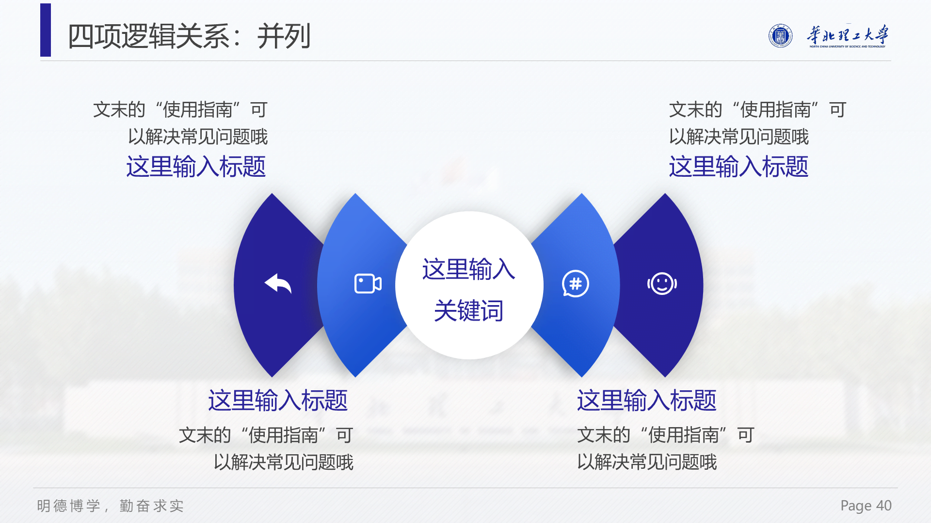 白色简约华北理工大学毕业答辩PPT案例