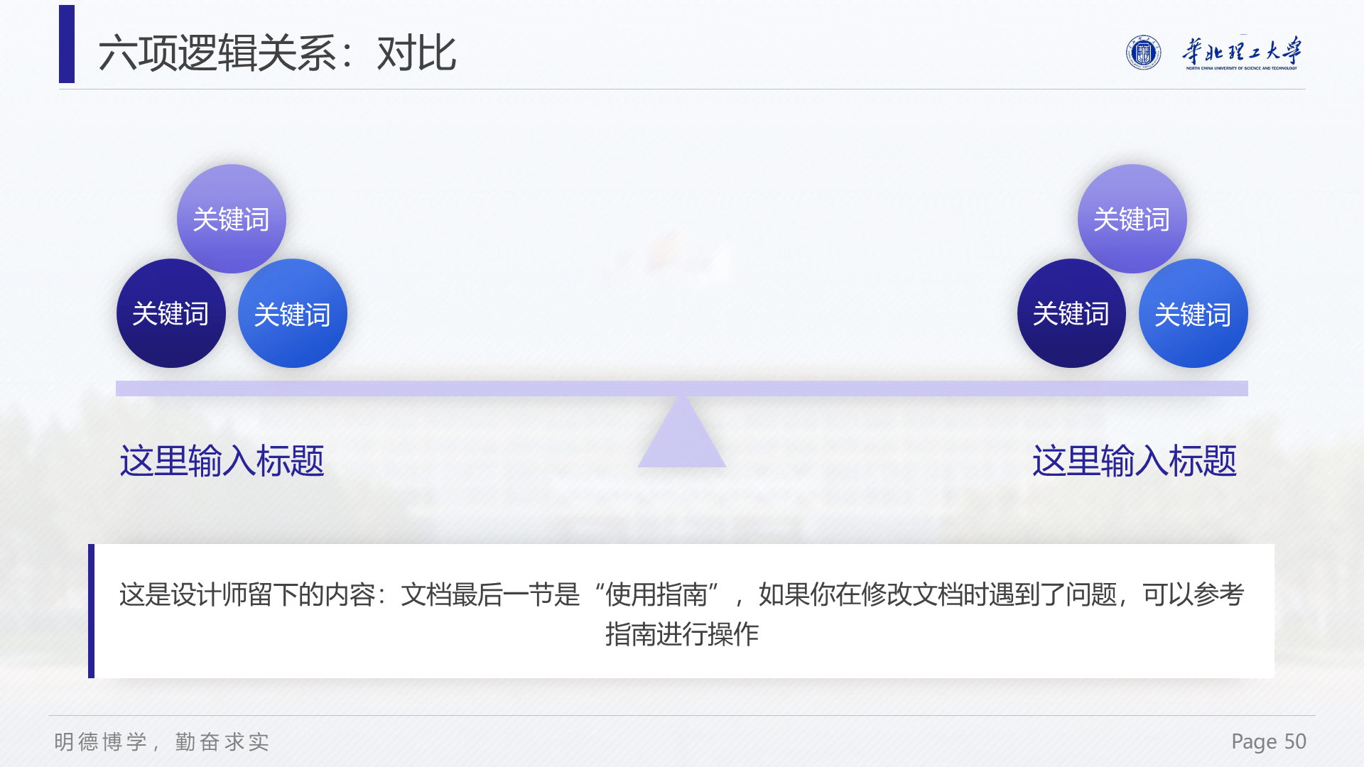 白色简约华北理工大学毕业答辩PPT案例