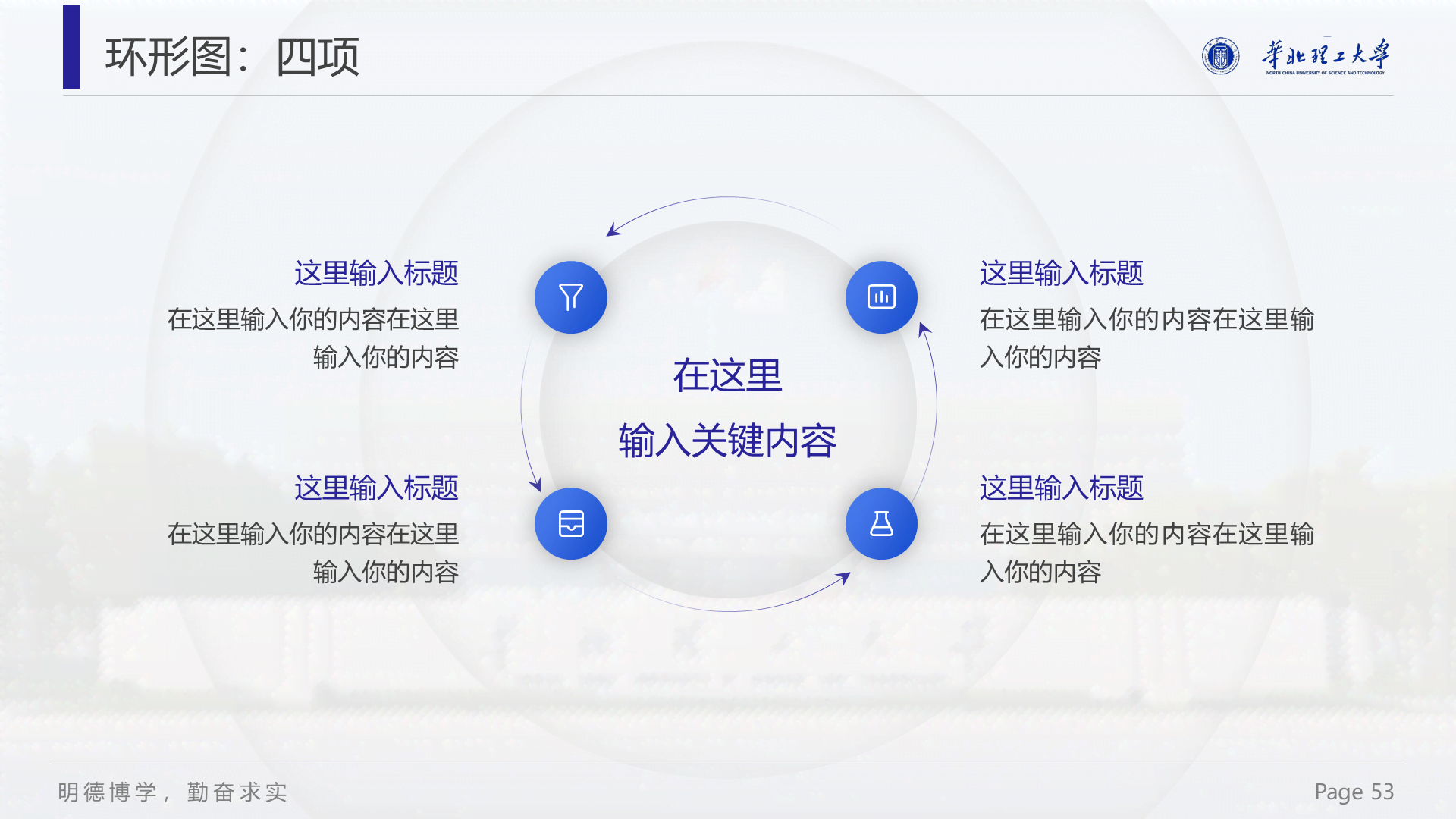 白色简约华北理工大学毕业答辩PPT案例