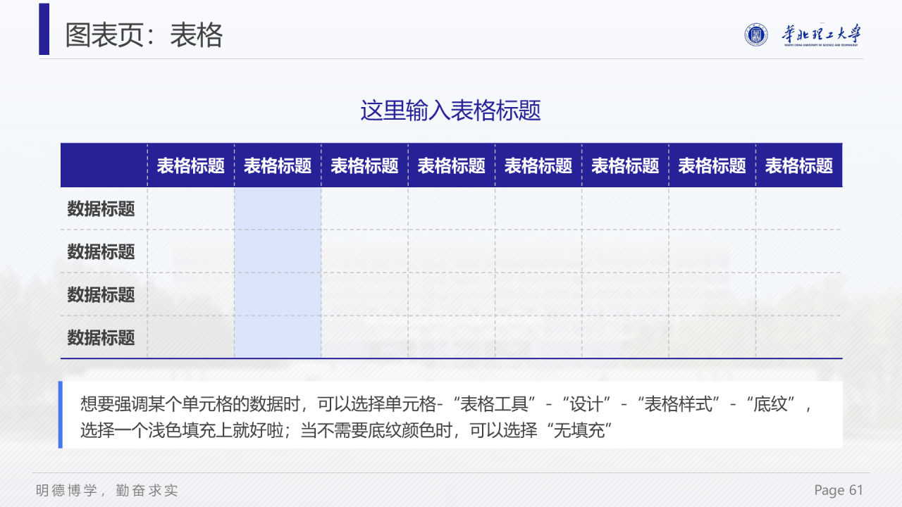 白色简约华北理工大学毕业答辩PPT案例