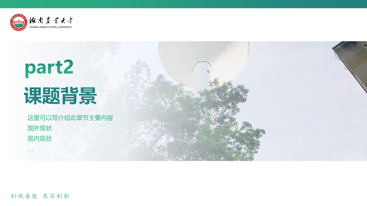 黑色商务湖南农业大学毕业论文答辩通用PPT模板
