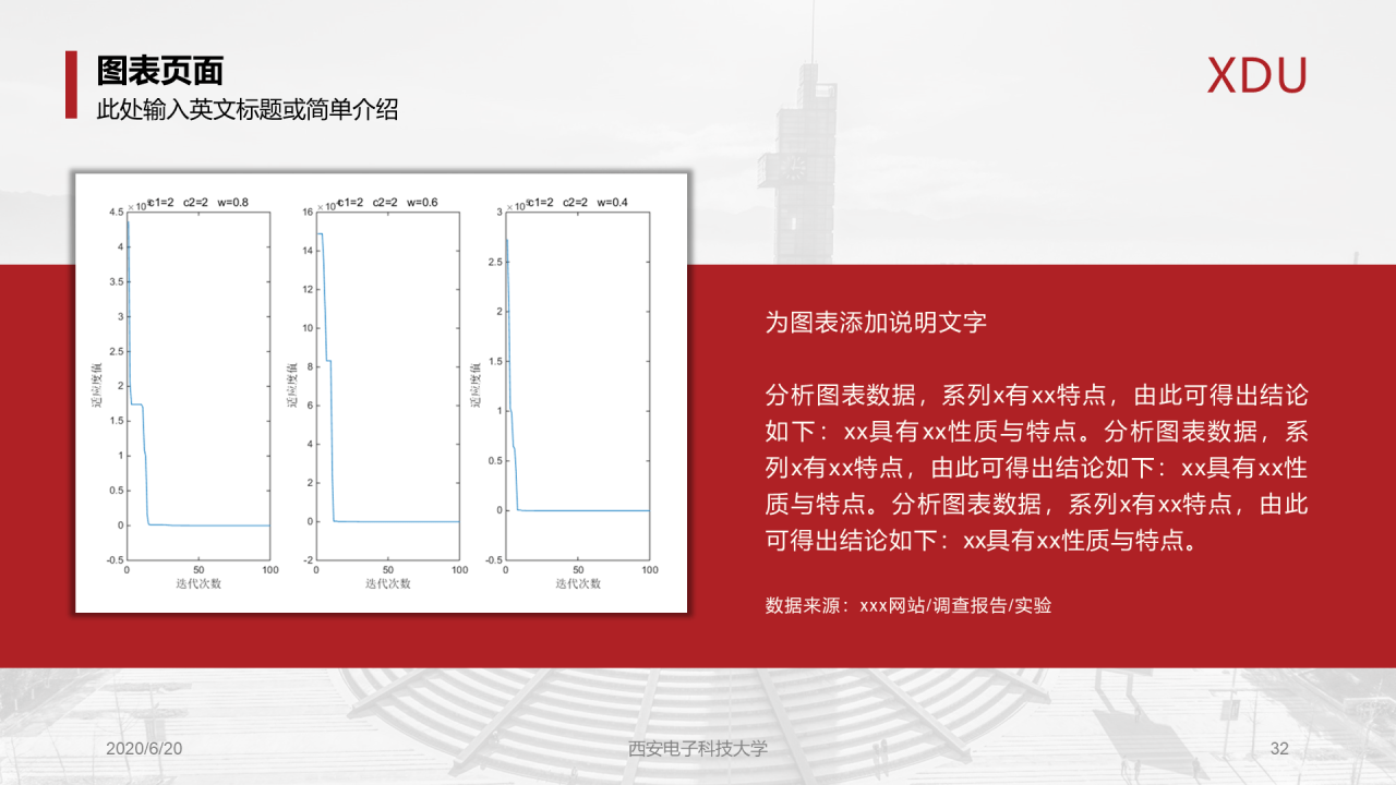 红色简约西安电子科技大学毕业论文答辩PPT模板