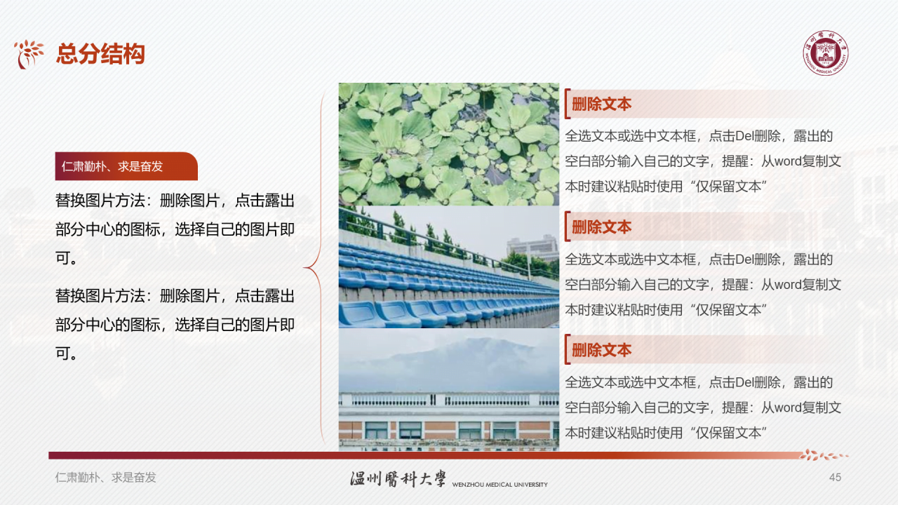 多色简约医科大学研究生毕业答辩PPT模板