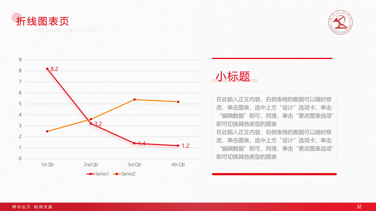 红色简约文理学院毕业答辩通用PPT模板