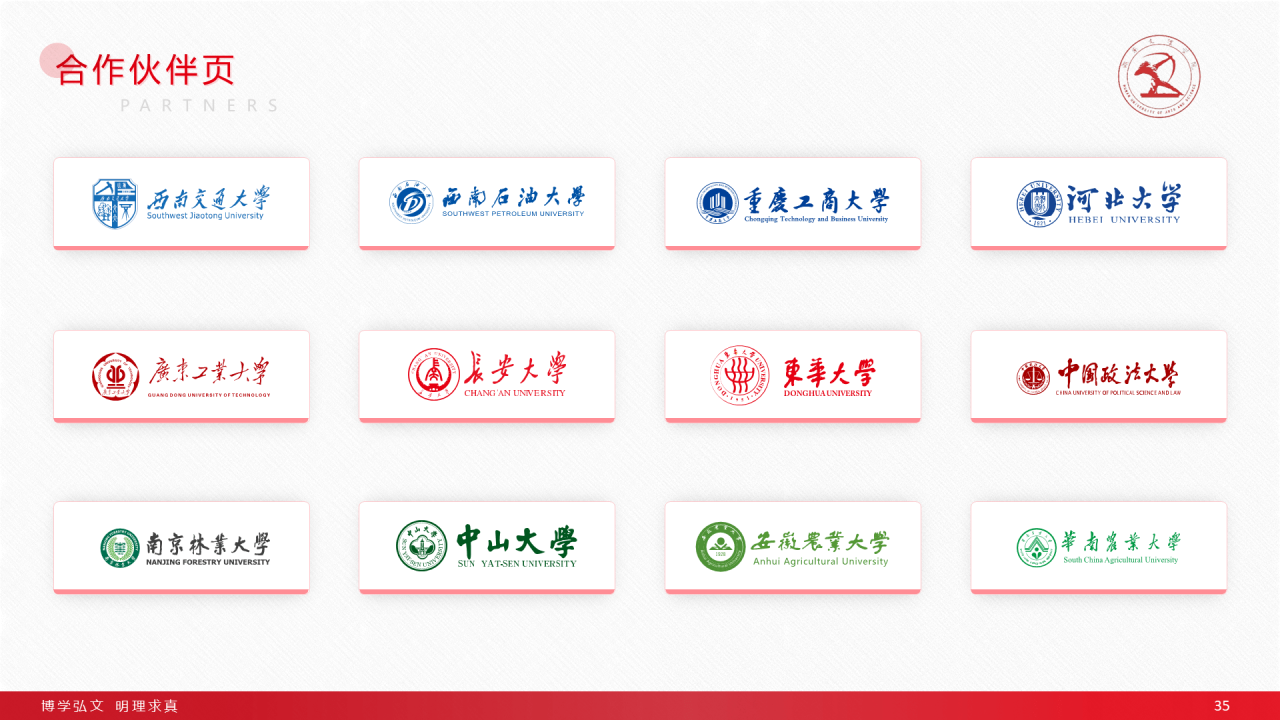 红色简约文理学院毕业答辩通用PPT模板