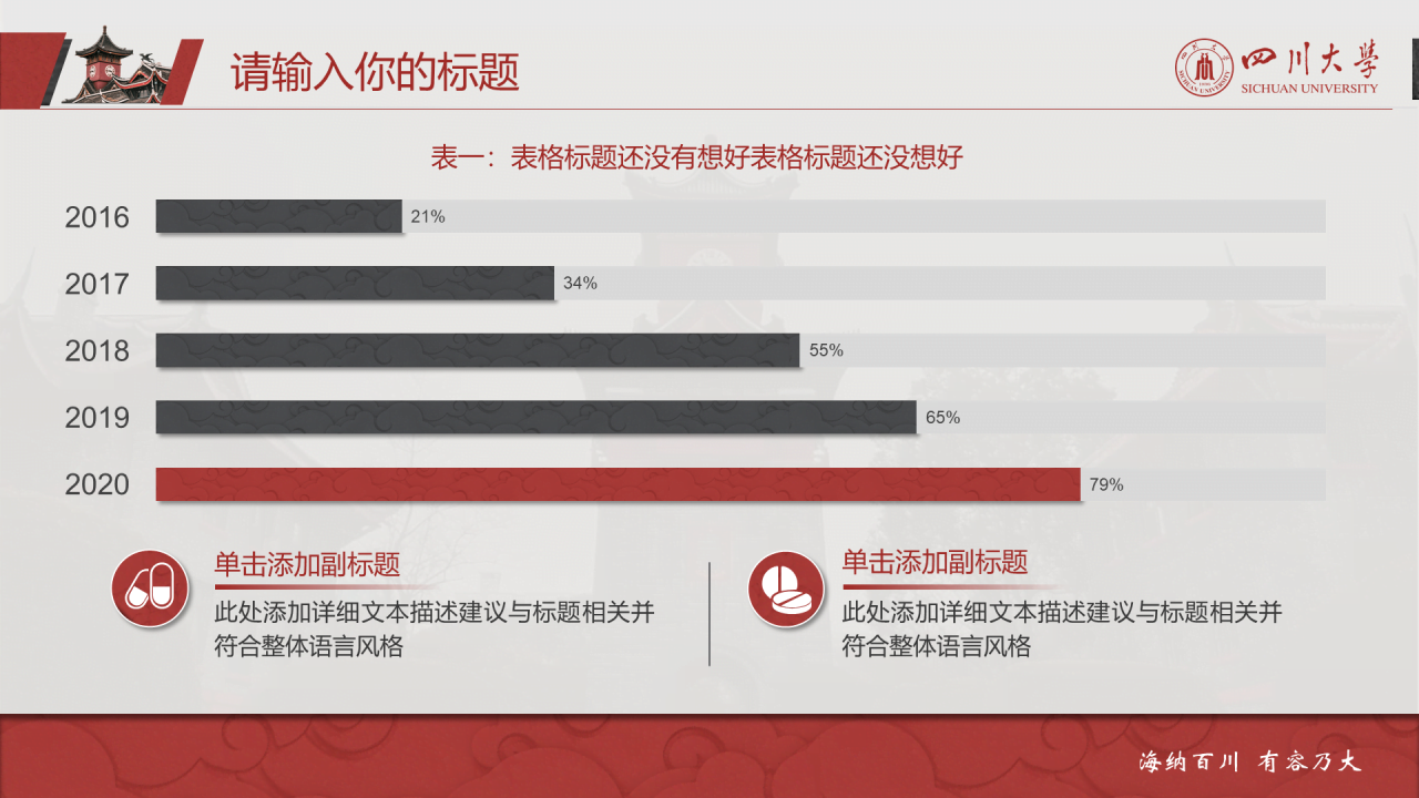灰色简约风川大毕业论文答辩通用PPT模板下载