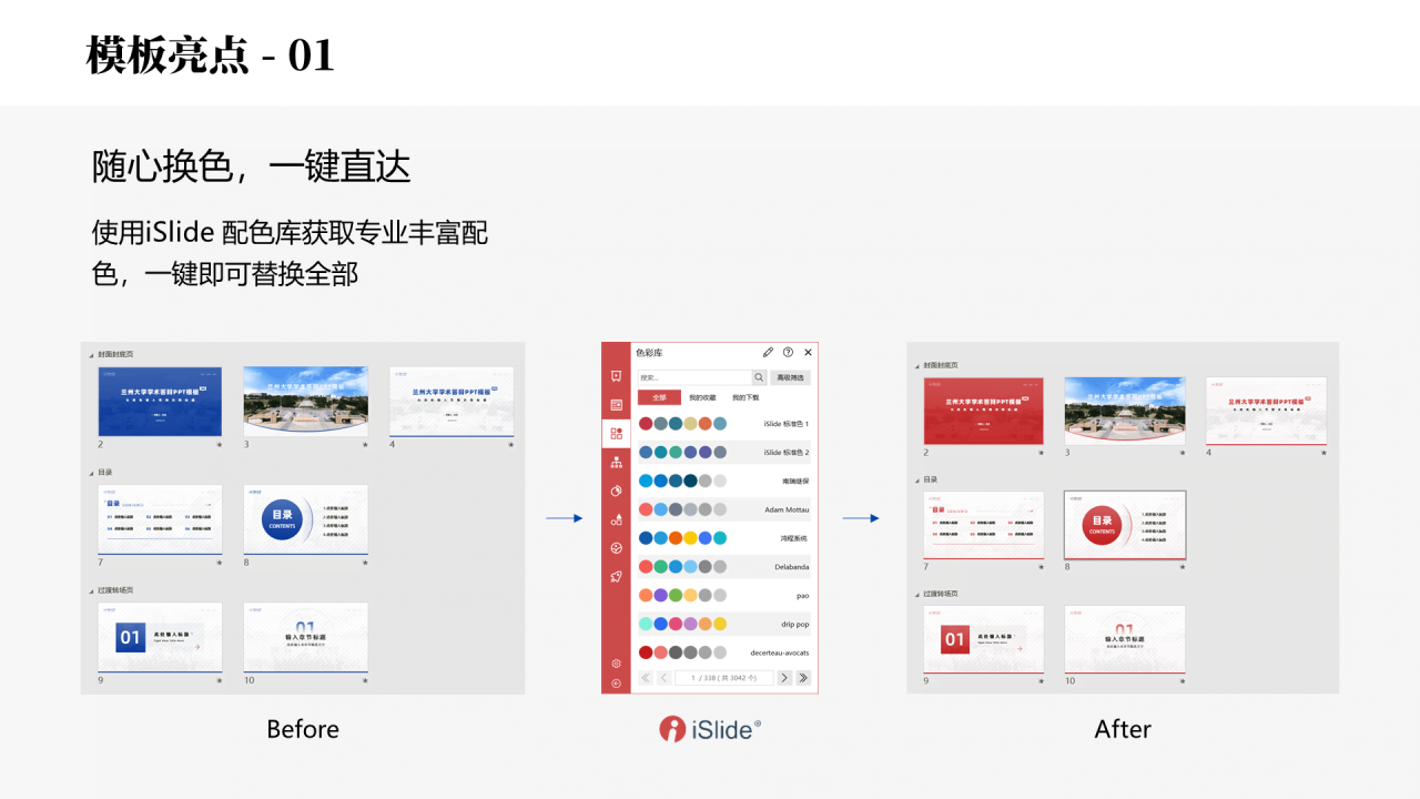蓝色简约风兰州大学毕业学术答辩PPT案例