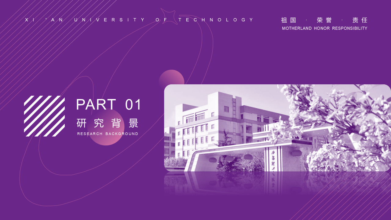 紫色简约风西安理工大学毕业答辩PPT案例