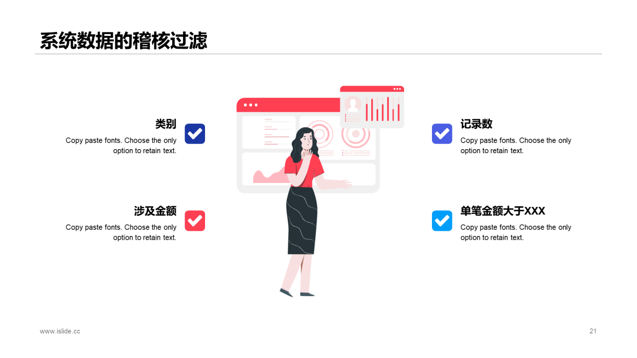 蓝色商务公司年度预算及经营分析工作总结PPT模板