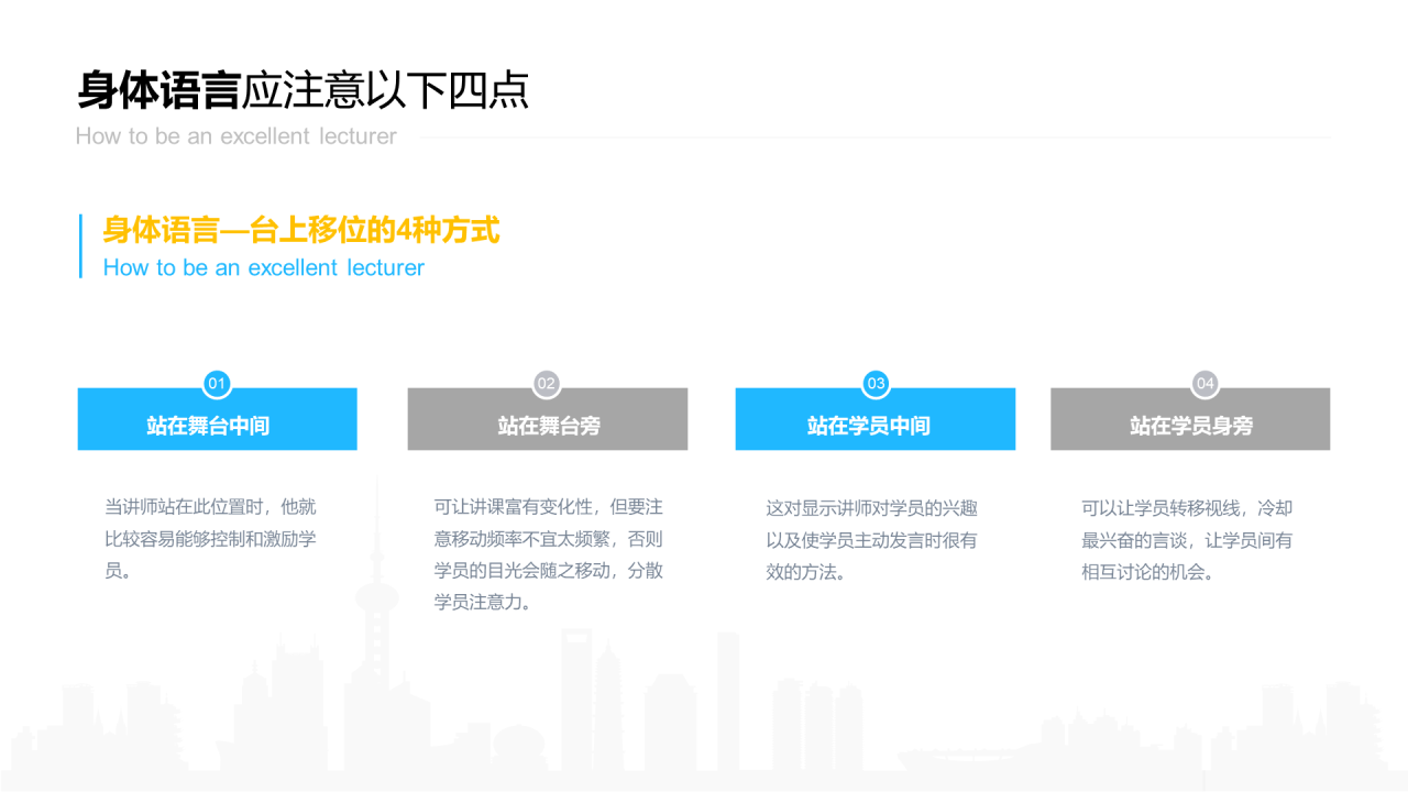 蓝色插画教育教学培训讲师培训课件PPT案例