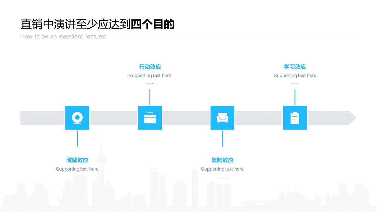 蓝色插画教育教学培训讲师培训课件PPT案例