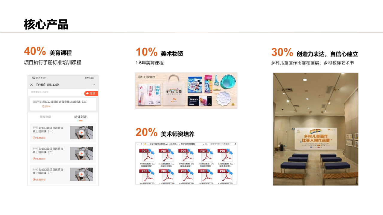 多色商务公益项目PPT模板介绍