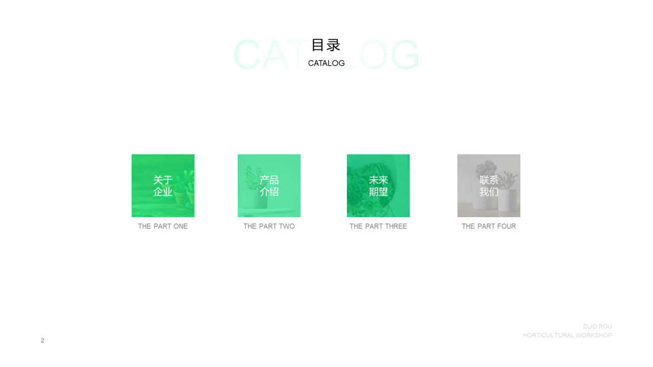 绿色创意绿植园艺工坊商业创业计划书PPT素材
