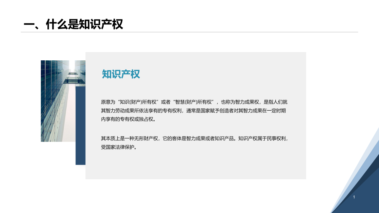 白色简约认识知识产权及其价值PPT案例