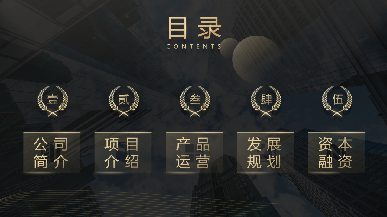 黑色渐变创业公司投资项目商业计划书PPT下载