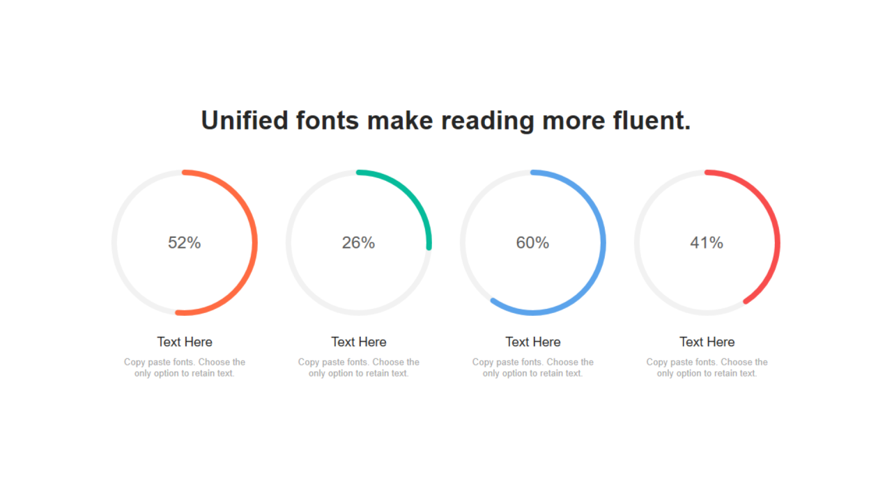 多色扁平PPT环形图