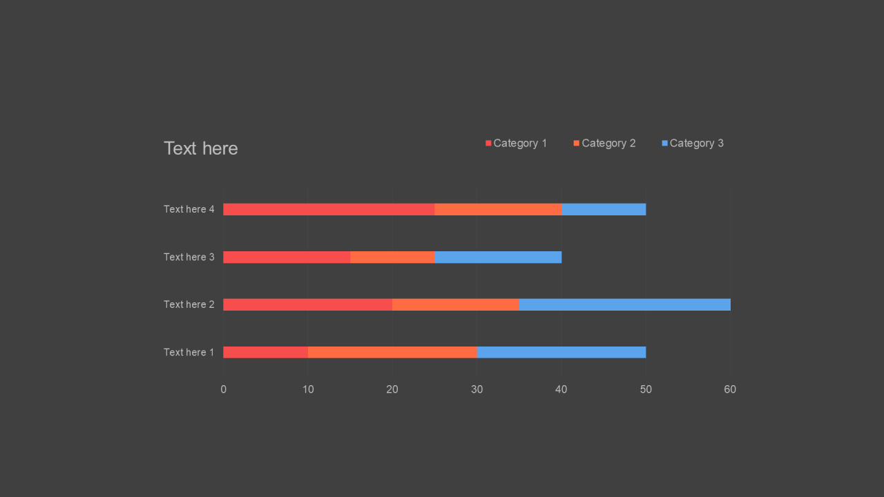 多色扁平PPT条形图