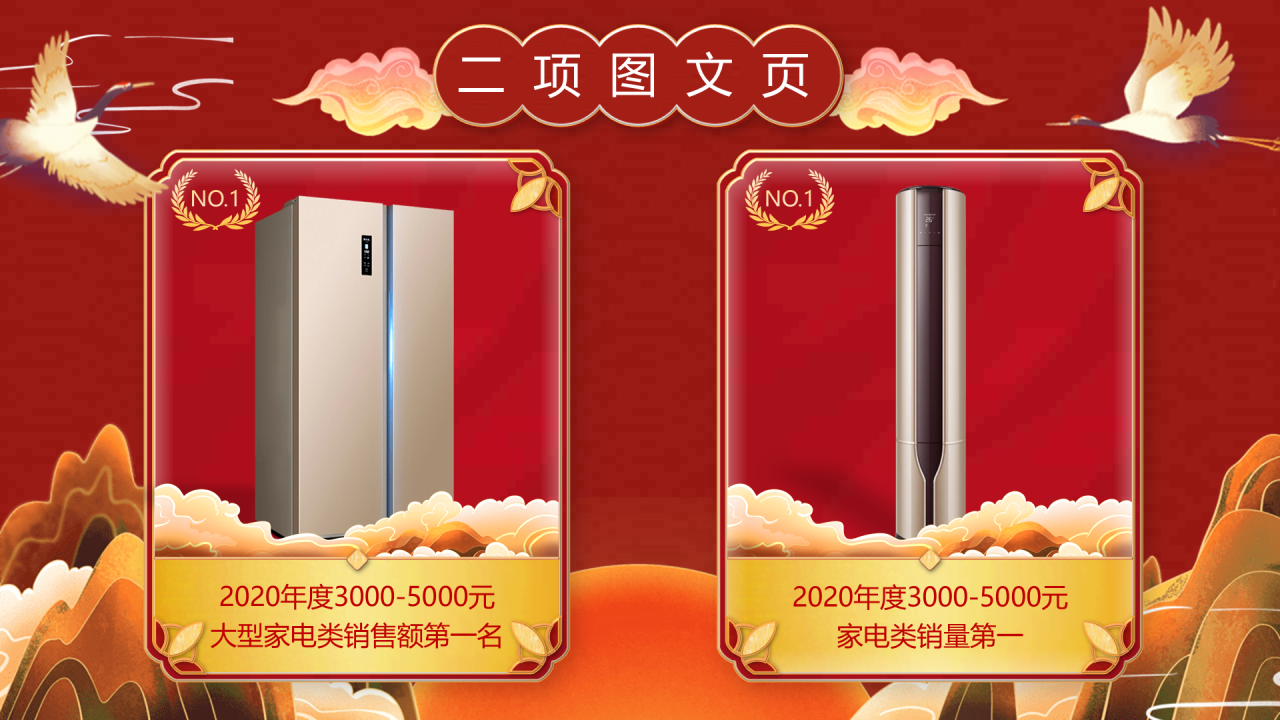 国潮风年会模板PPT案例