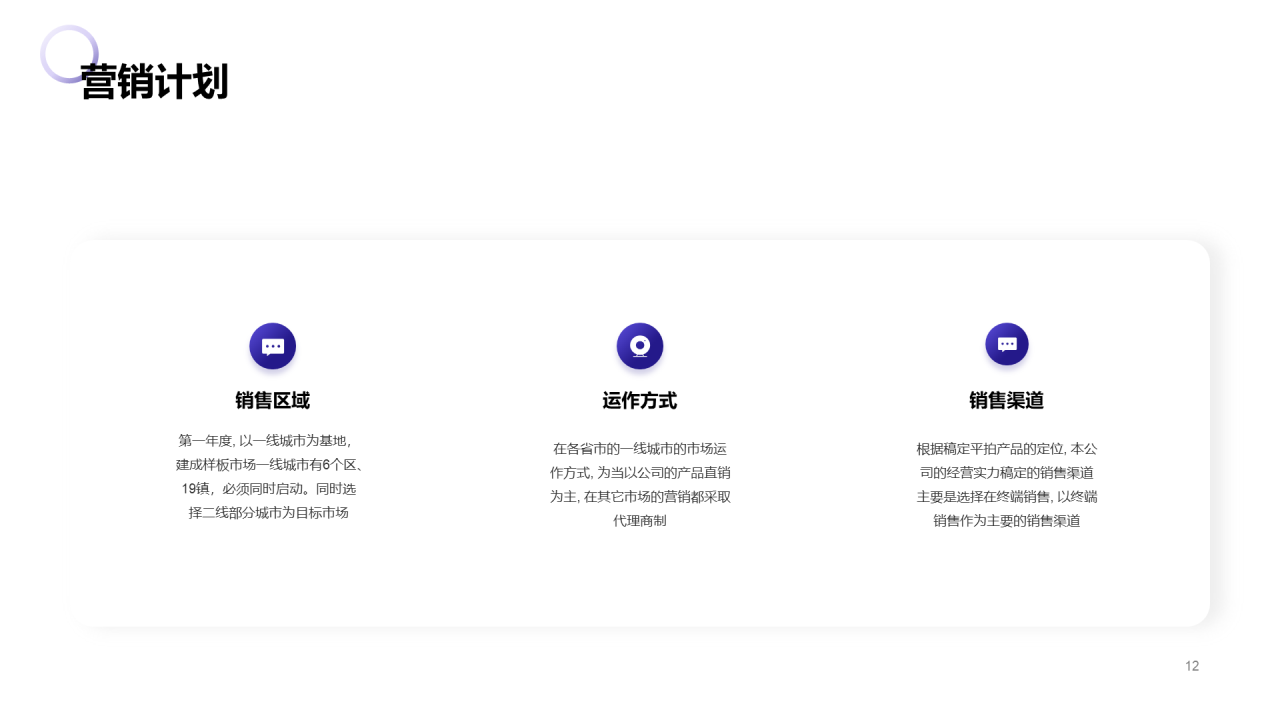 蓝色简约计划书PPT案例