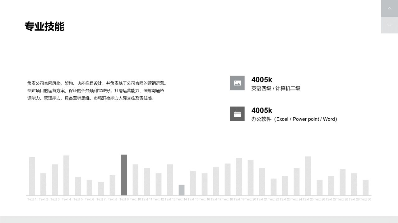 灰色简约风个人简历PPT案例