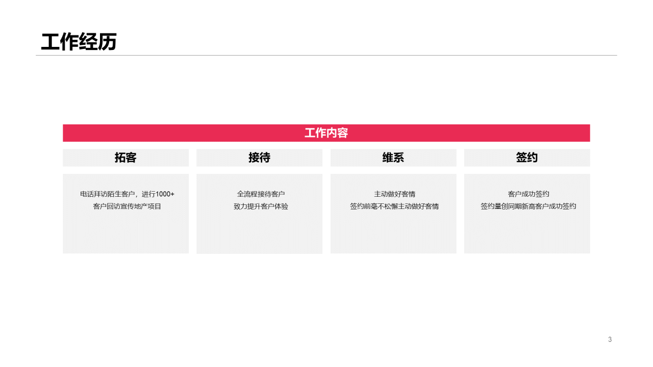 撞色简约风个人简历PPT案例
