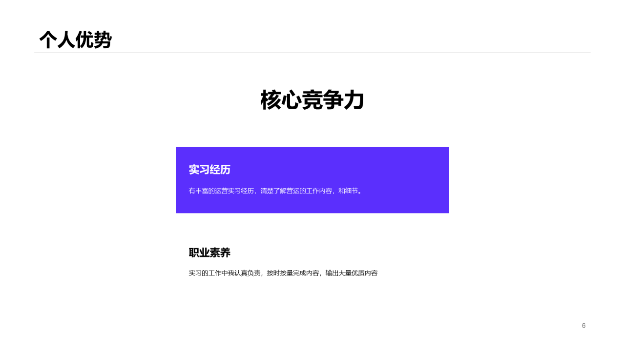 紫色杂志风个人简历PPT案例