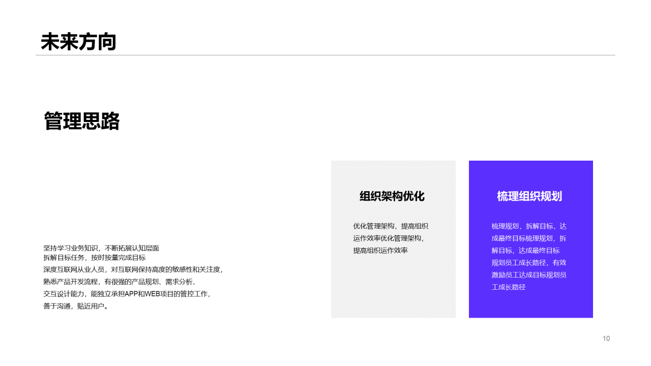 紫色杂志风个人简历PPT案例