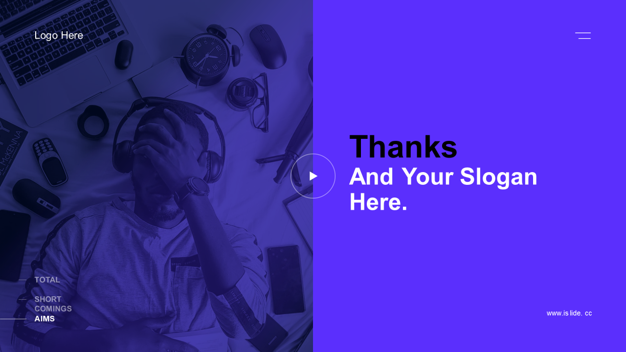 紫色杂志风个人简历PPT案例