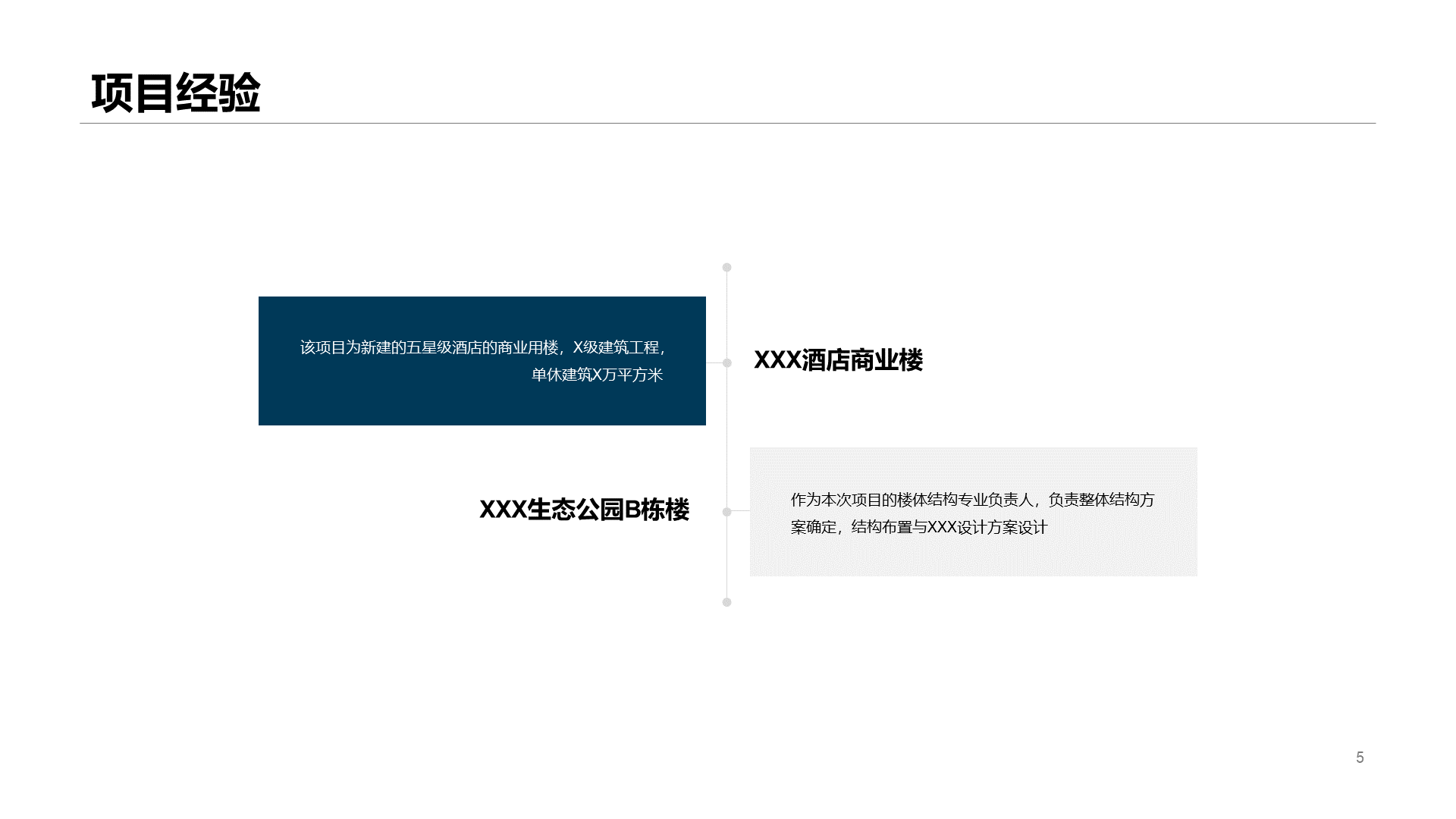 蓝色商务风个人简历PPT案例