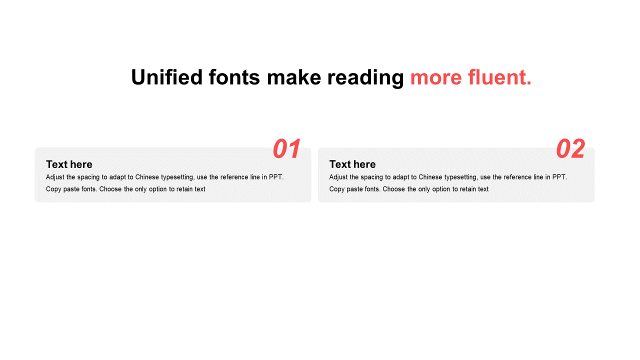 红色圆角矩形扁平2项PPT列表
