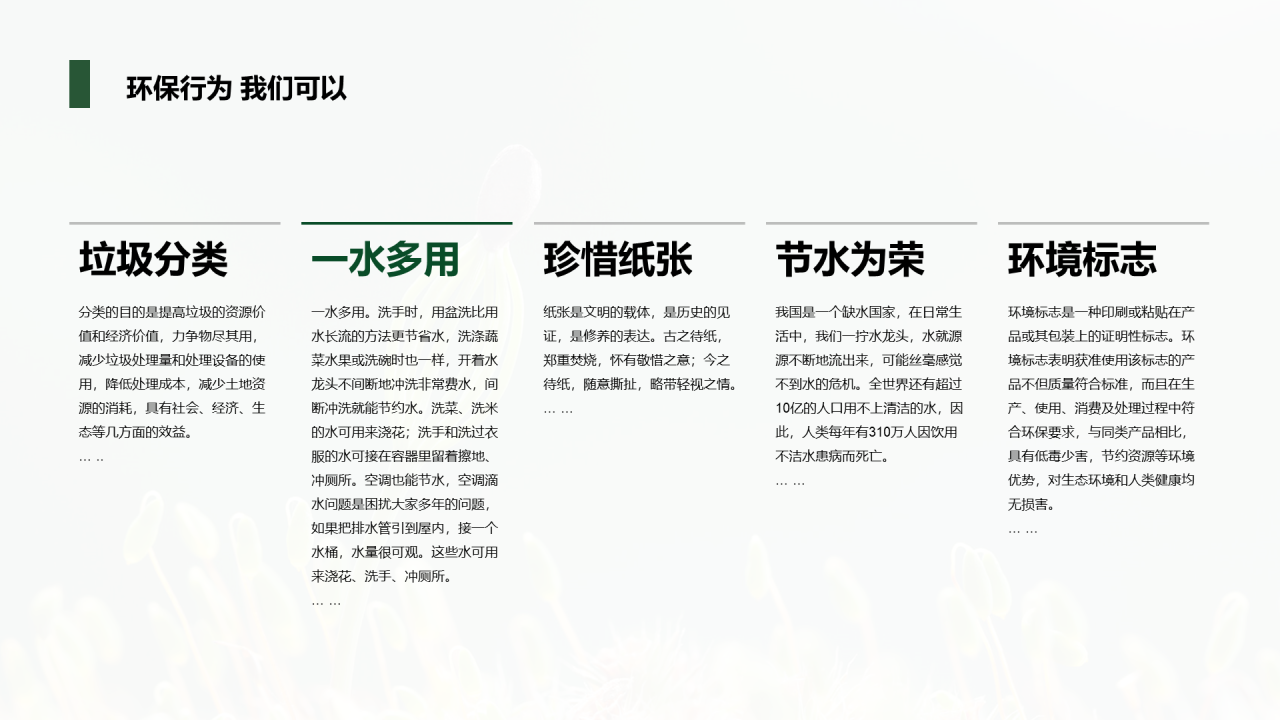 绿色植树节主题分享会PPT案例