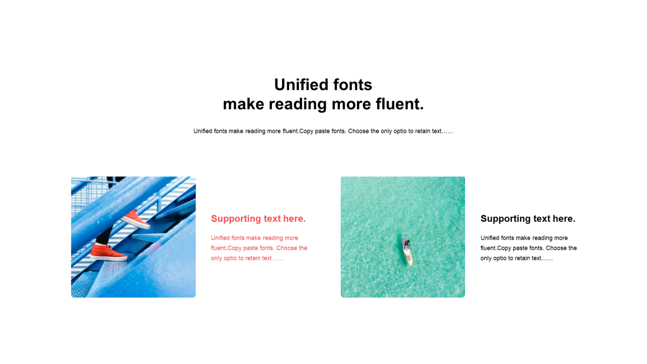 红色矩形扁平2项PPT关系