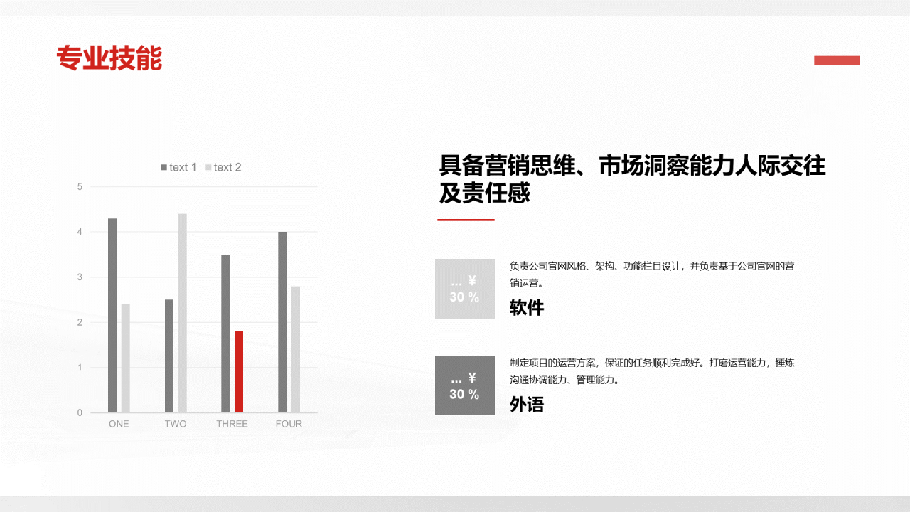 灰色简约大气个人简历PPT案例