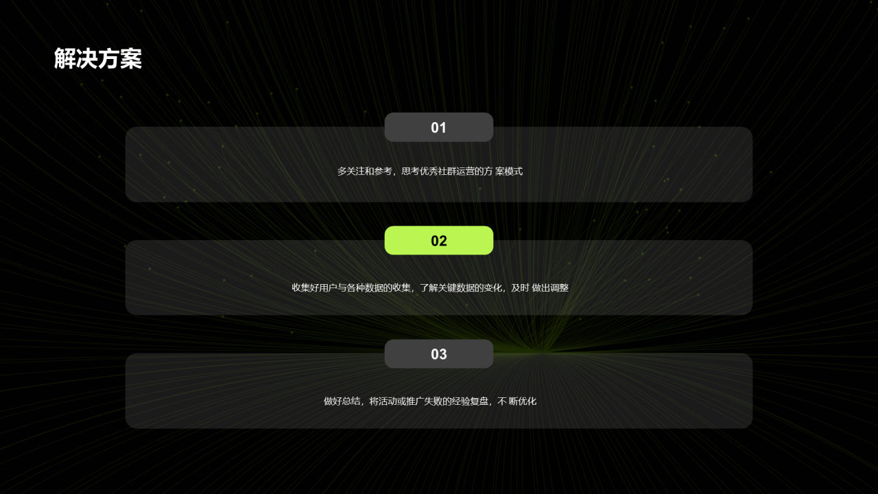 黑色商务年中复盘分析PPT案例