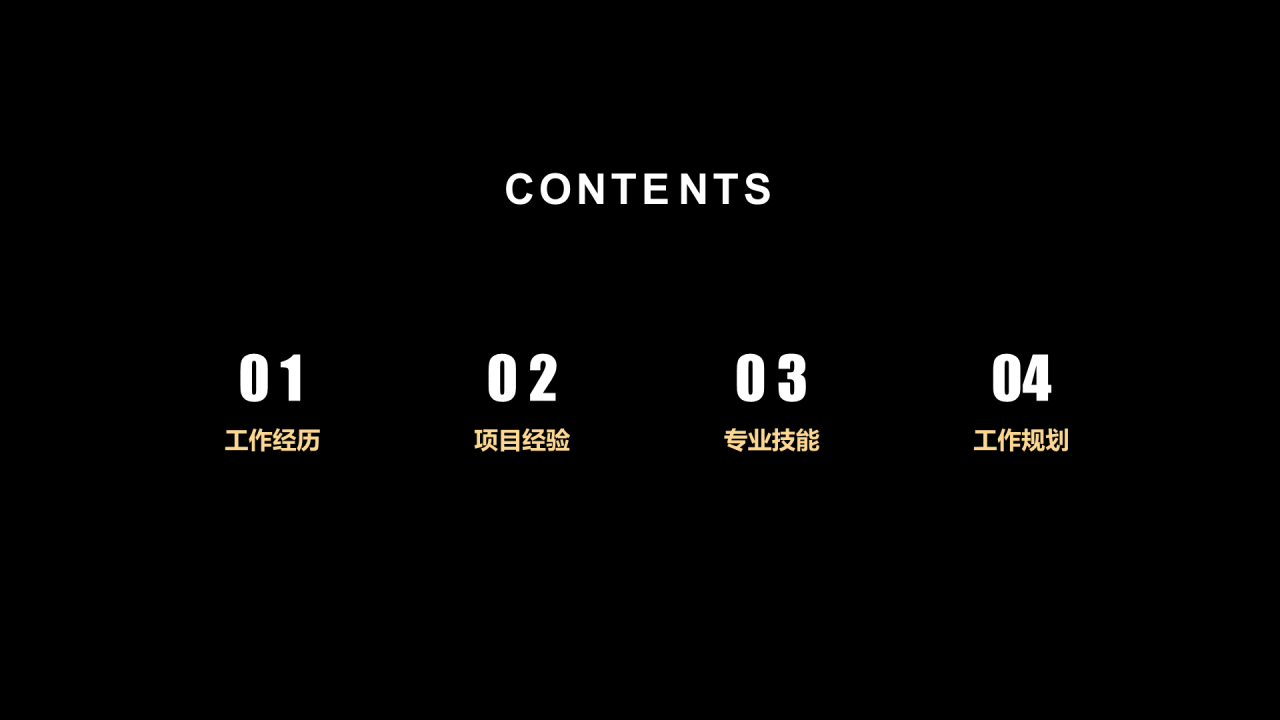 黑色用户运营竞聘简历PPT案例