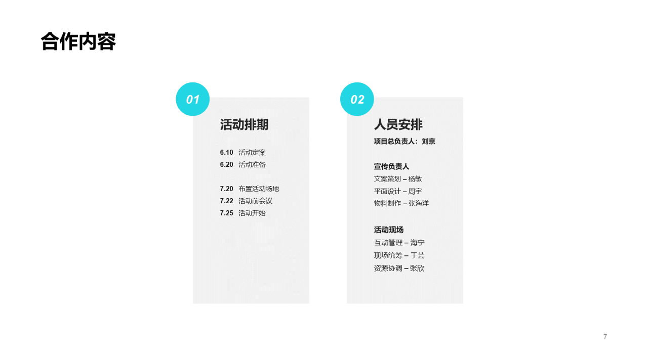 蓝色简约风品牌合作策划PPT案例