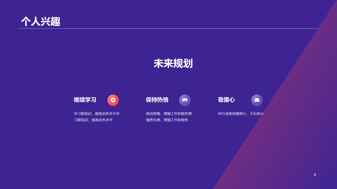撞色渐变风电商运营竞聘简历PPT案例