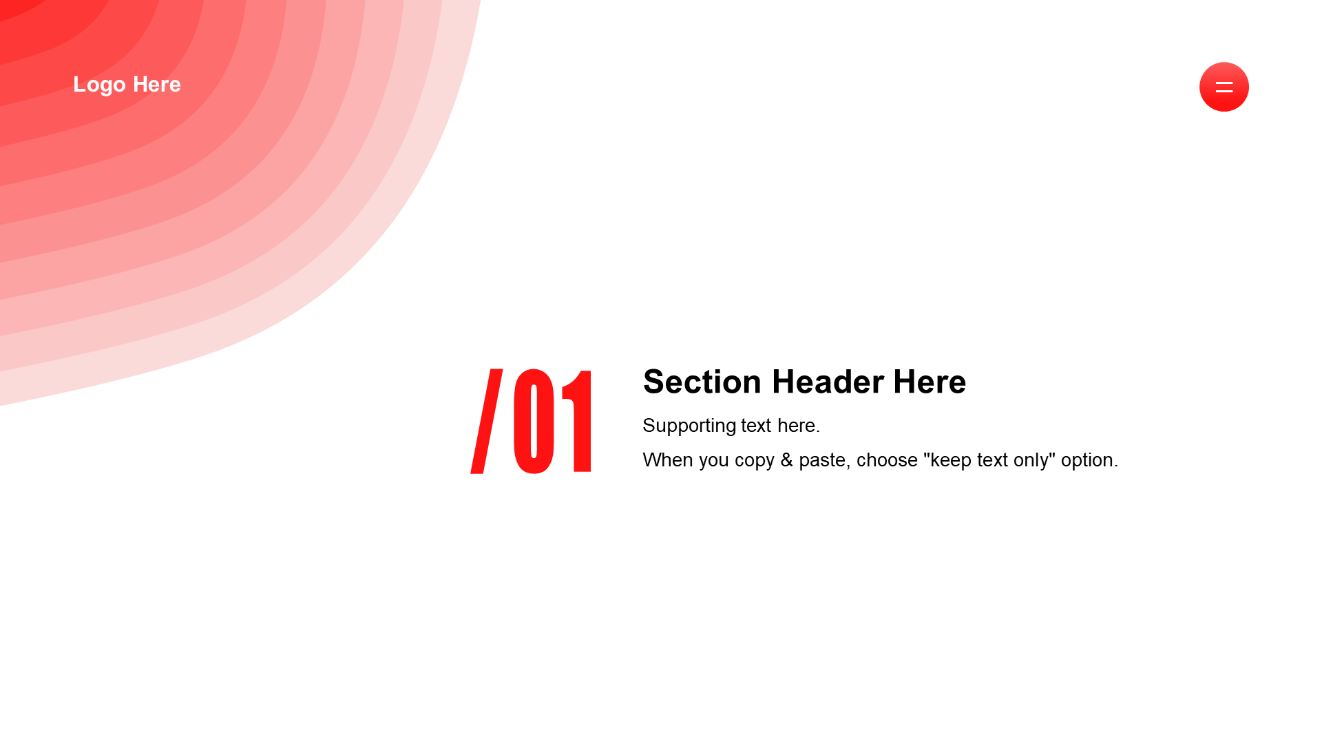 Red Simple Business Plan PPT Theme