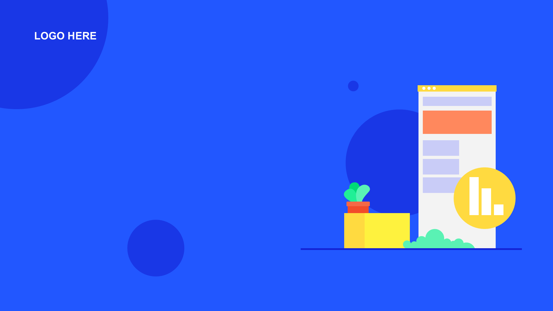 Blue illustration work summary PPT theme
