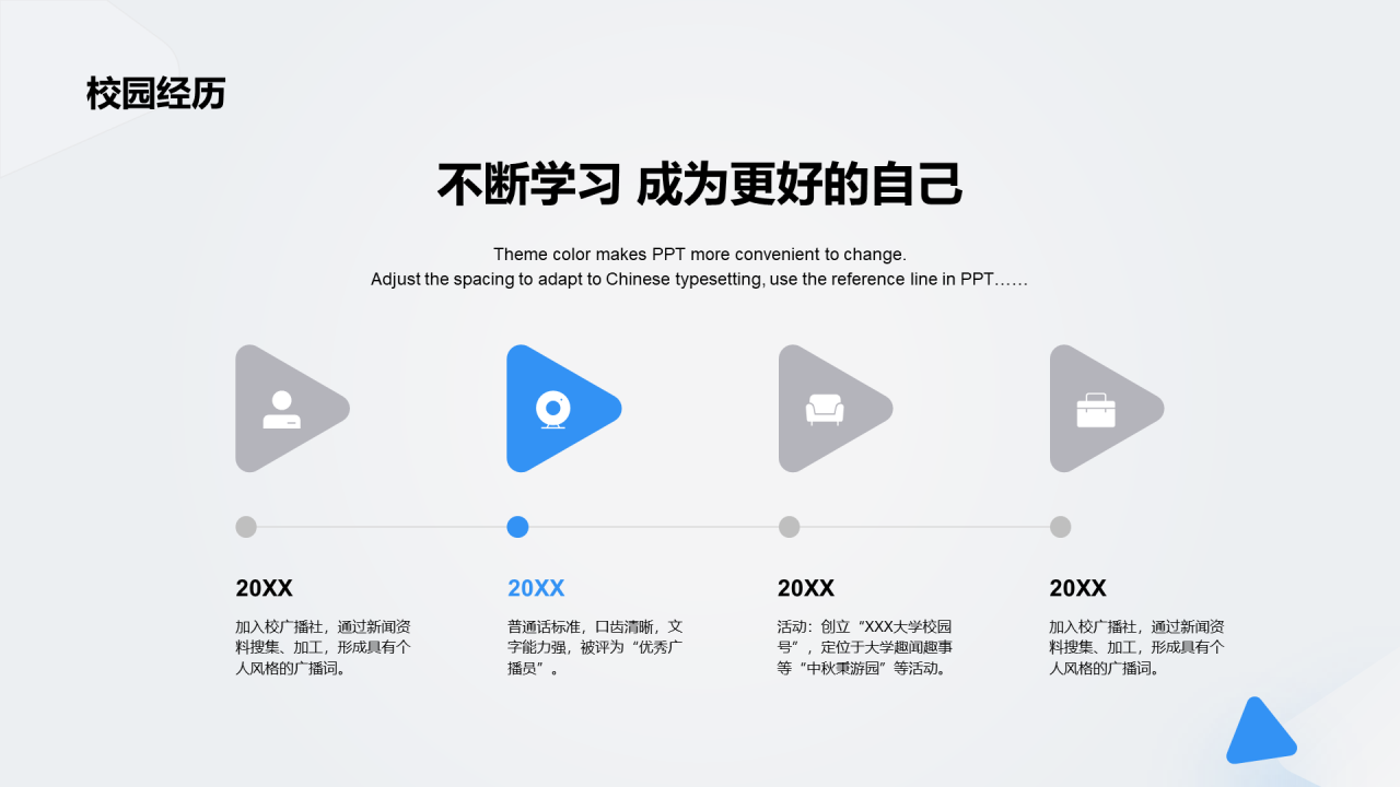 白色互联网行业个人简历PPT案例
