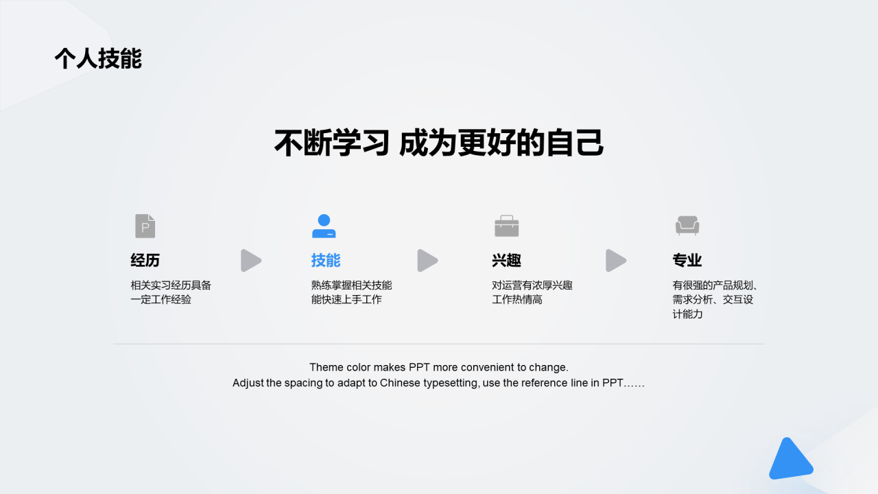 白色互联网行业个人简历PPT案例